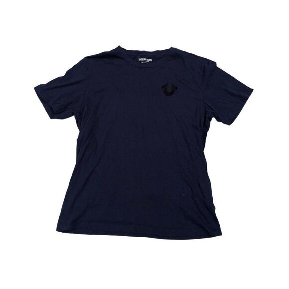 RARE True Religion Shirt Logo Crew Navy XL - Picture 2 of 7